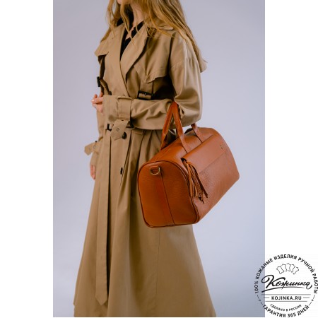 Женская кожаная сумка "Византия" (рыжая)